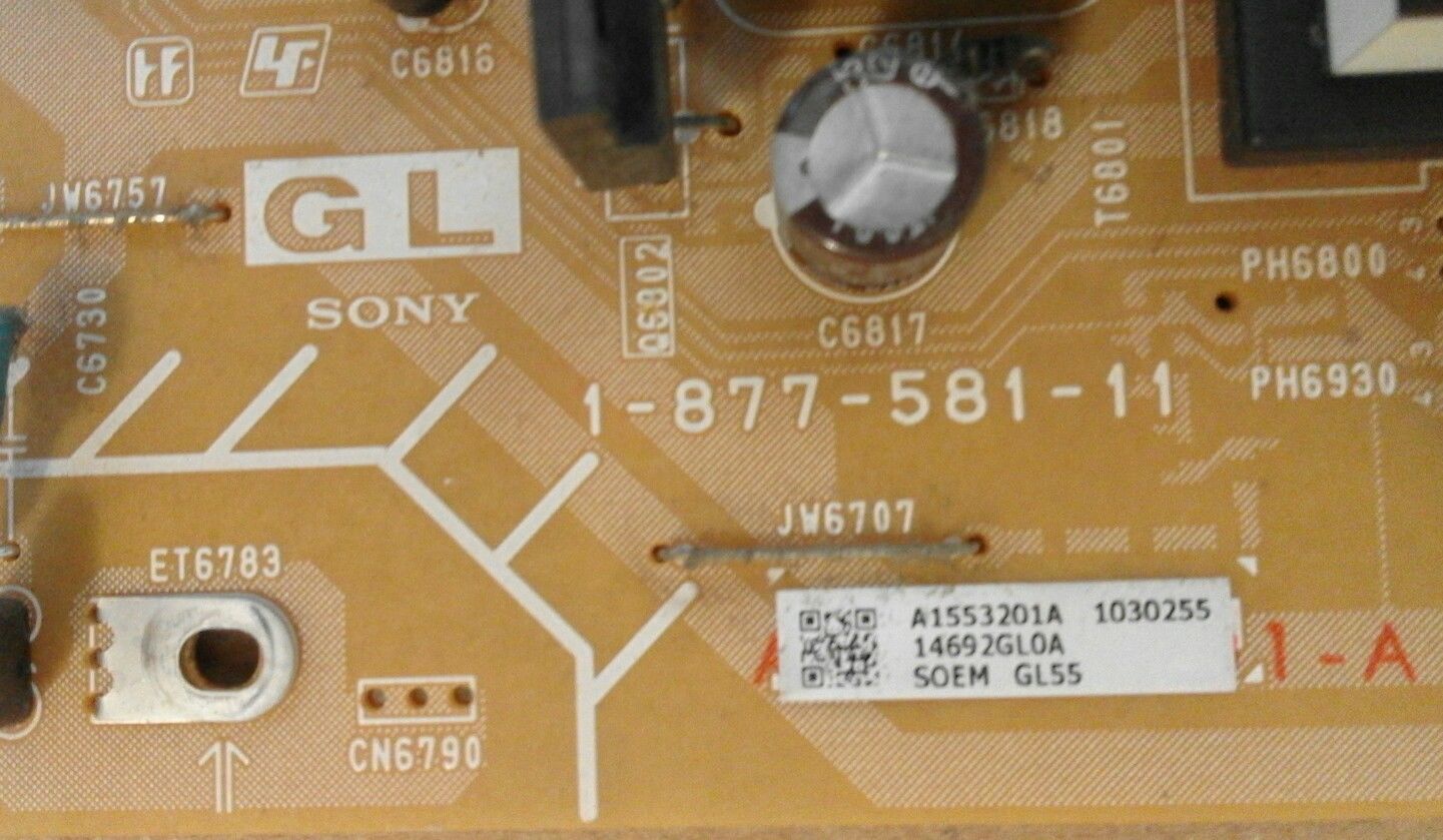 1-877-581-11 POWER CARD FÜR SONY KDL-55X4500 TV